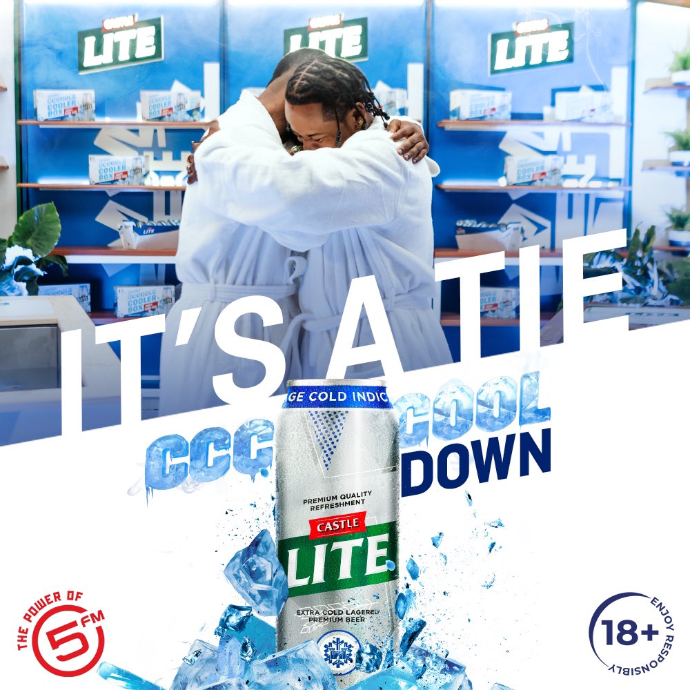 What's a warm embrace after a cold challenge between two homies? 😃 @senzo__radebe and @ItsPriddyUgly just CCCCouldn't anymore. 🥶 11m55s04ms was the time they both said enough is enough! Add some 🧊 using #CastleLite410 if you enjoyed the Extra CCCCold vibes! ❄️