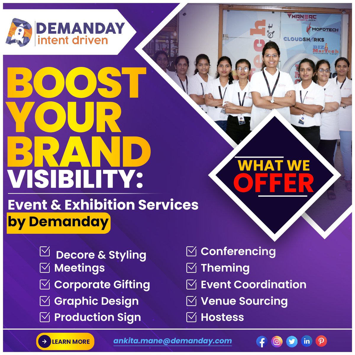 Demanday provides the above services But wait, there's more! ✅ Boost Brand Visibility ✅ Generate Qualified Leads ✅ Drive Sales & ROI Ready to ditch the generic event experience and turn heads? Contact Demanday today! #getstarted #scheduleaconsultation #eventdesign