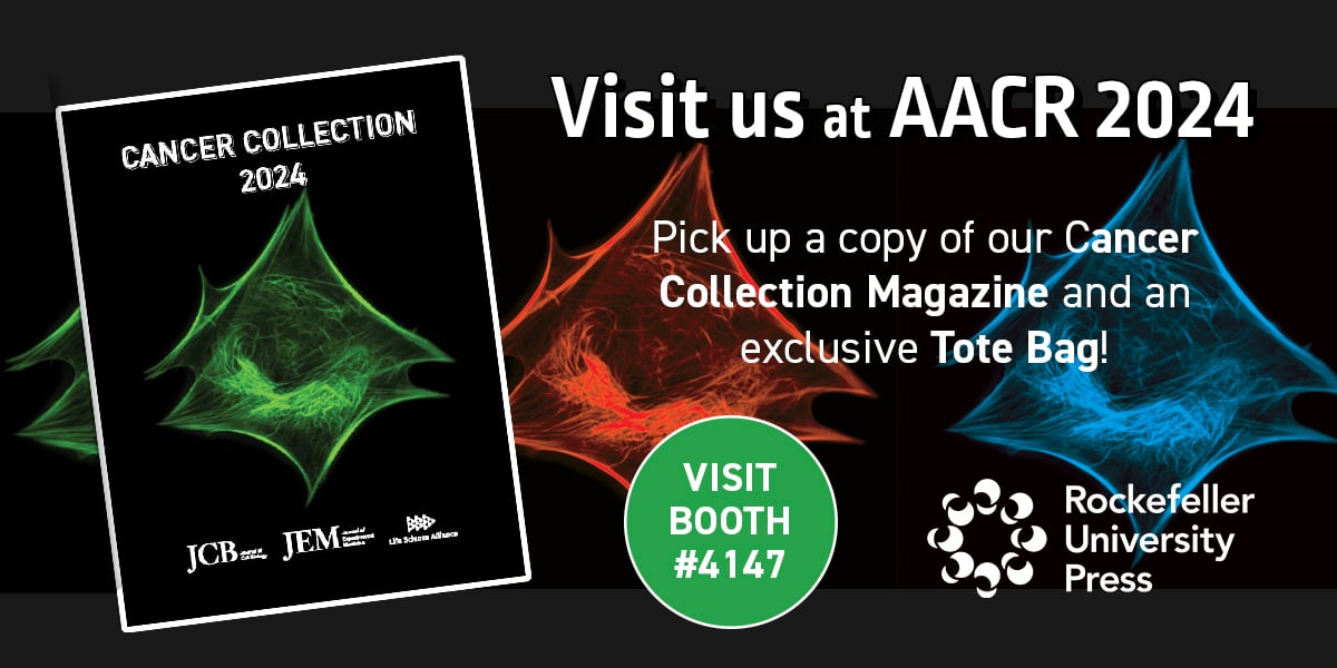 📢 Final day of the exhibit show at #AACR2024! Stop by the @RockUPress booth #4147 to chat about our journal, pick up a copy of our cancer research magazine, and collect one of our exclusive tote bags! We look forward to meeting you!