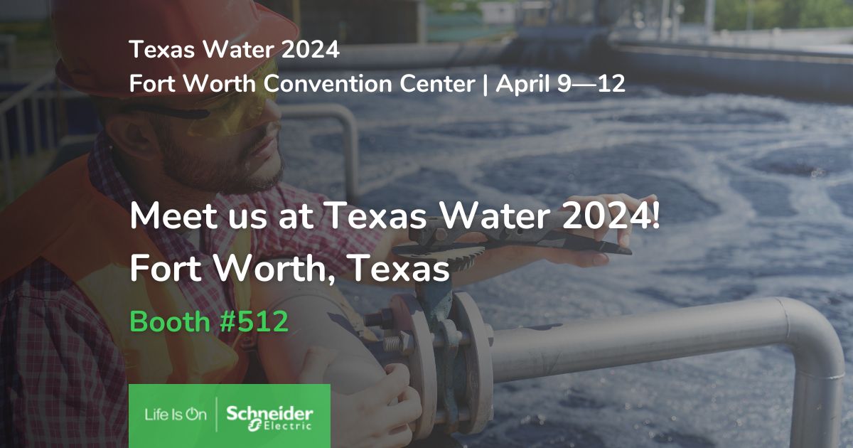Join us at #Texaswater, the Largest Regional Water Conference in the U.S.! 💧 At Schneider Electric, we offer digital energy management and automation solutions for the global water industry. Our sustainable solutions (cont) spr.ly/l/6017wcBnX