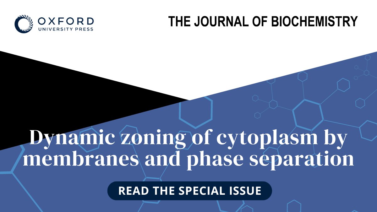 Discover the latest insights on cytoplasmic zoning in the Journal of Biochemistry's new special issue, exploring the intricate interplay between lipid membranes, phase separation, and autophagy. Browse the issue today: oxford.ly/49oHWGs