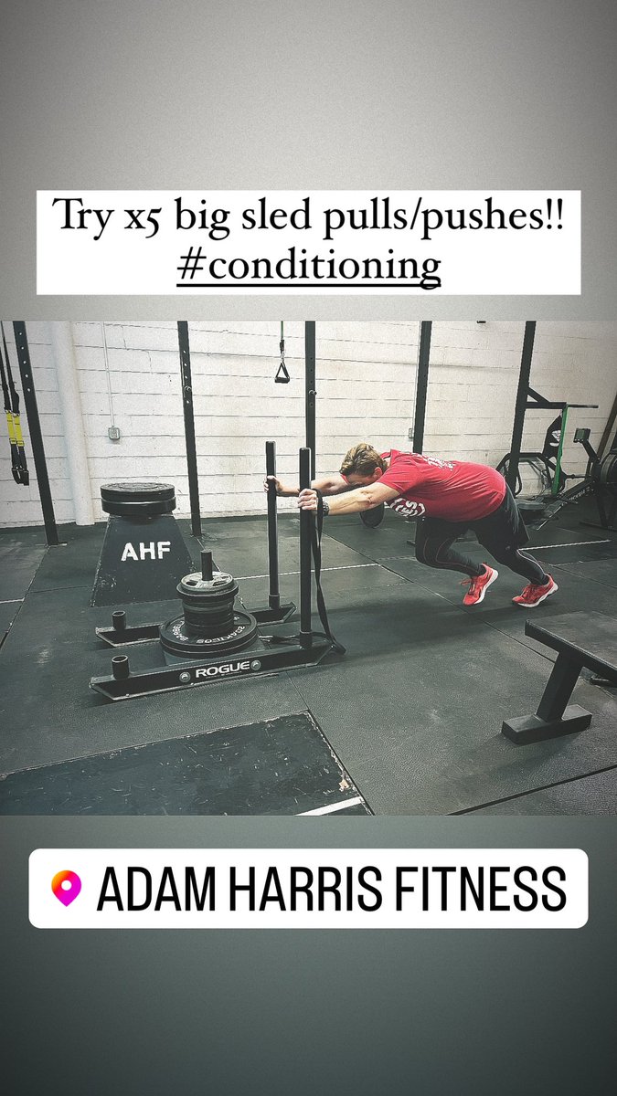 Get some sled into your training!! #itsallconditioning #personaltraining #adamharrisfitness #WednesdayMotivation