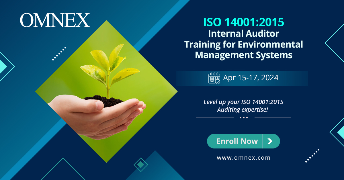 ISO 14001:2015 Internal Auditor Training for Environmental Management Systems
Date: Apr 15-17, 2024
Enroll Now: hubs.li/Q02snlYj0

#ISO14001 #EnvironmentalManagement #EMS #InternalAuditor #TrainingCourse #EnvironmentalAudit #SustainabilityTraining #EcoFriendly #Green #ISO