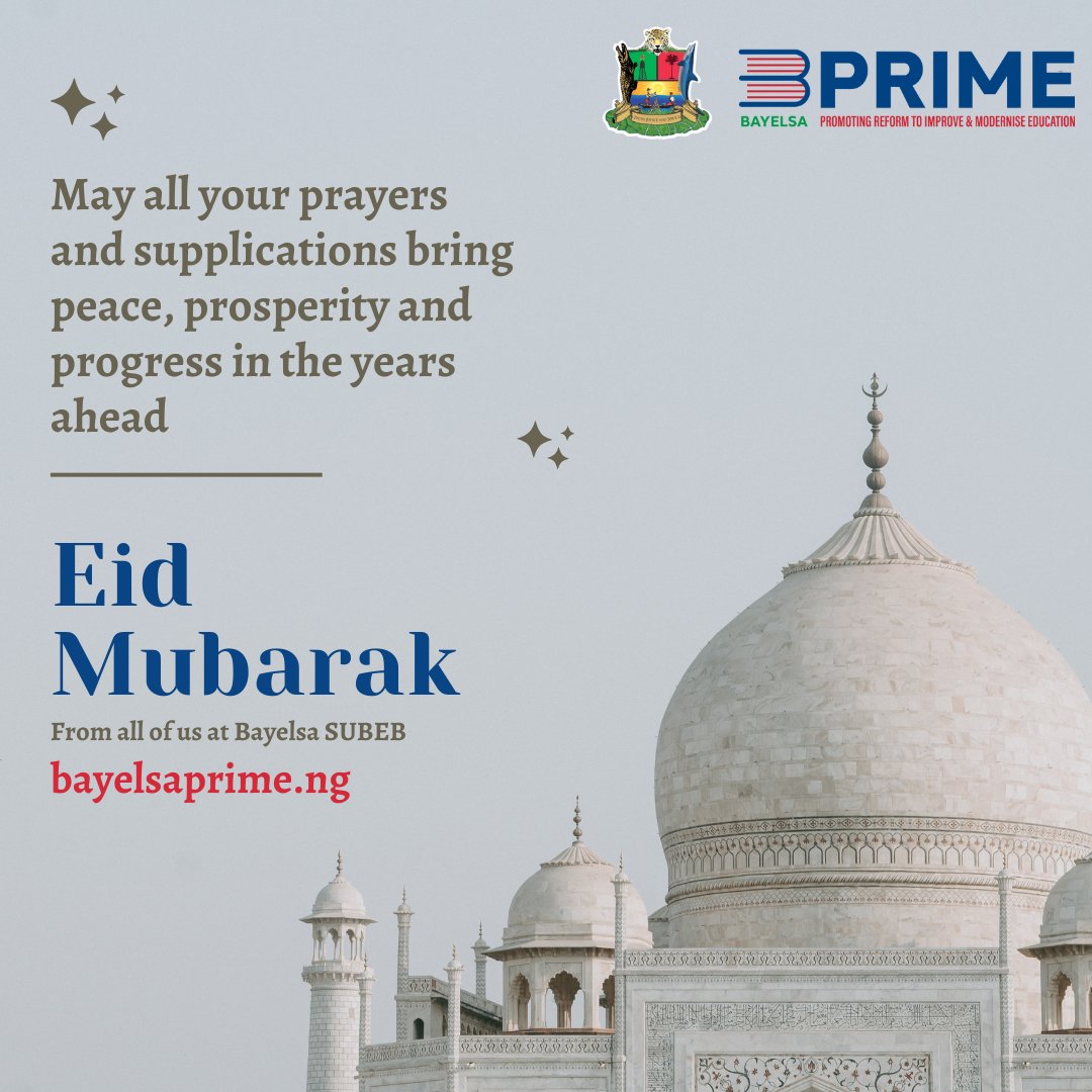 It's a special day.

A day to reflect on all the blessings of #Ramadan.

My this day mark the beginning of an era of continuous growth.

Happy Eid Mubarak.

#BayelsaPRIME
#Bayelsa