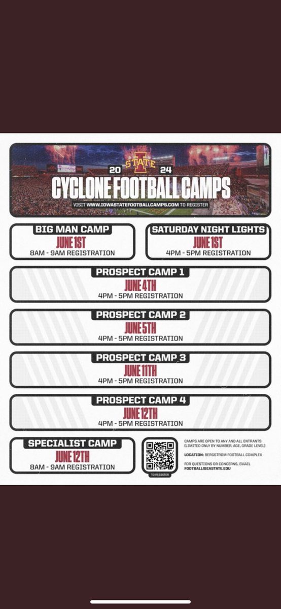 thank you @TrentSlattenow & @CycloneFB for the camp invite!