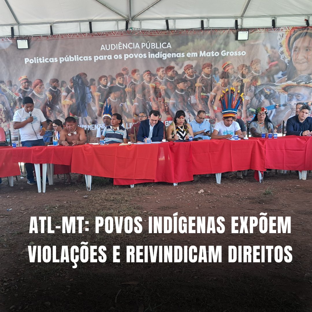 Em audiência pública realizada no Acampamento Terra Livre - Mato Grosso (ATL-MT), lideranças indígenas denunciaram violações e defenderam seus direitos a território, saúde, educação e à consulta sobre projetos que possam impactá-los. Leia em amazonianativa.org.br/2024/04/09/aca…
