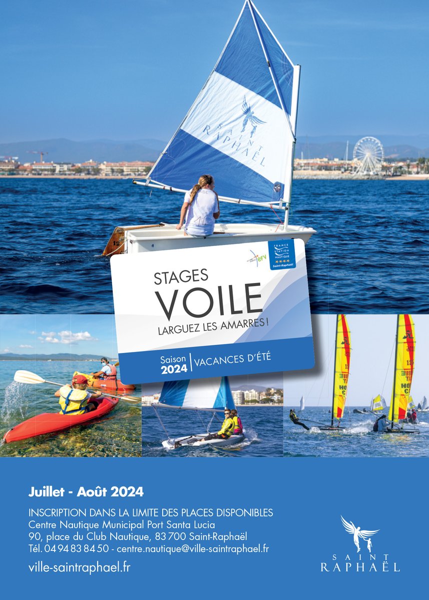 ⛵ Stage de voile : le Centre Nautique Municipal de Santa Lucia proposera en juillet et août 2024, des stages d'une durée d'une semaine (du lundi au vendredi), dispensés par des moniteurs diplômés. ℹ️ Information & inscription 👉 bit.ly/3JbWwGI