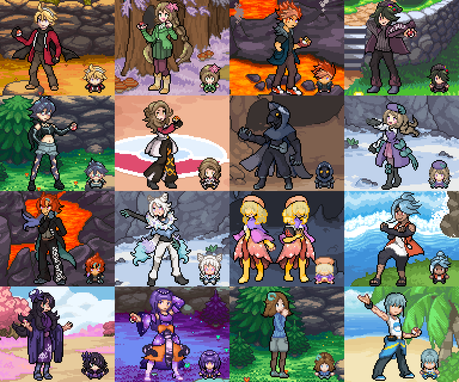 Pokemon Trainer Sprites X And Y Trainer Sprites Diamond Pearl By