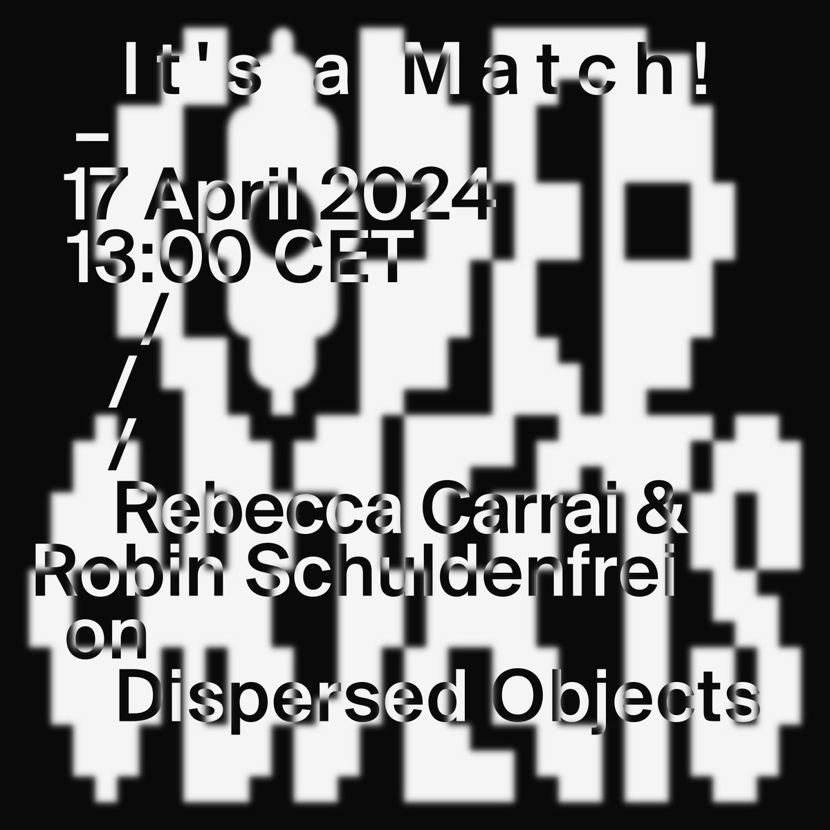 📅 17 April, 1pm 📍Florence & online 'It’s a Match! Rebecca Carrai and Robin Schuldenfrei on Dispersed Objects' Join us for this first event in a new series organized by the Lise Meitner Group Coded Objects khi.fi.it/en/aktuelles/v…