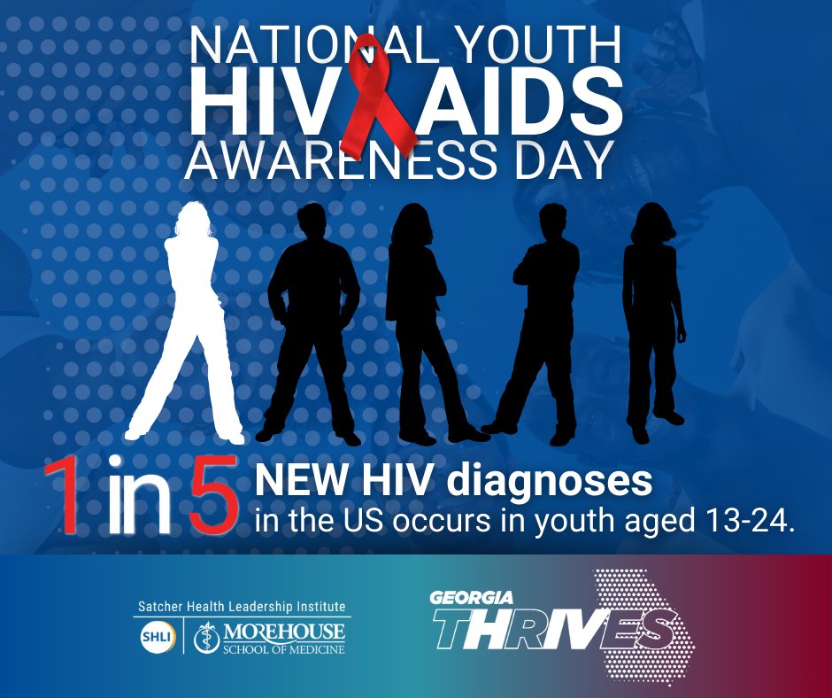 DID YOU KNOW? 1 in 5 NEW HIV diagnoses in the US occurs in youth aged 13-24. It's National Youth HIV/AIDS Awareness Day. This observance is a day dedicated to raising awareness about the impact of HIV/AIDS on youth, especially young people of color. georgiathrives.org