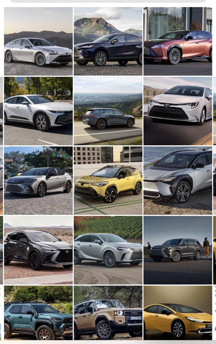 Since 2019, Musk has been able to roll out just one all-new Tesla model in limited production—the lame-named $TSLA Cybertruck, which is proving to be super defective. Meanwhile here’s a PARTIAL catalog of what Toyota’s $TM CEO was able to accomplish over the same period.