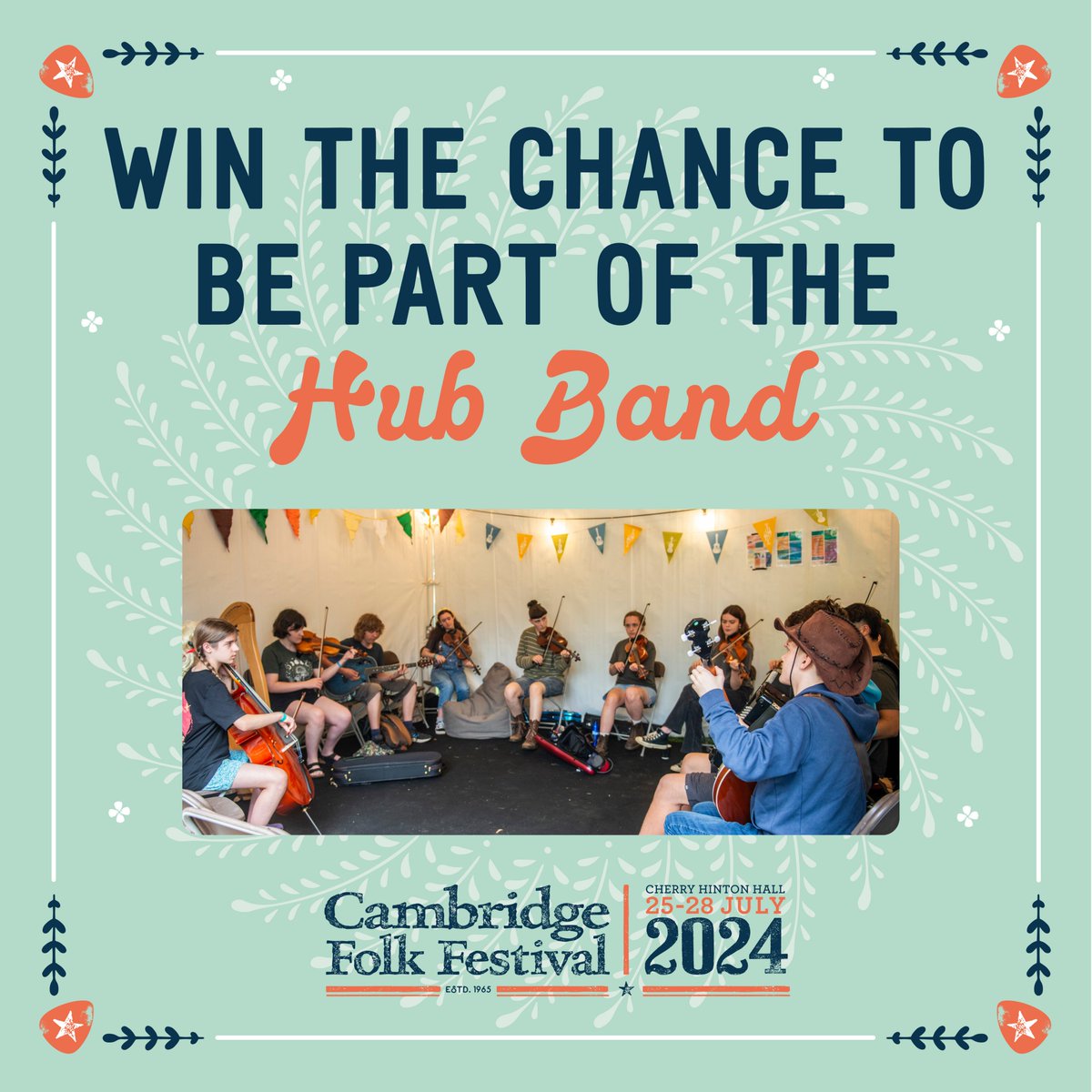 Are you aged between 14 - 18 and into playing folk music? Want to perform as part of a youth folk band at CFF? You could win the chance to be part of The Hub Band and end your weekend performing live on Stage 3 on Sunday 28 July 2024. Find out more here: cambridgelive.org.uk/folk-festival/…