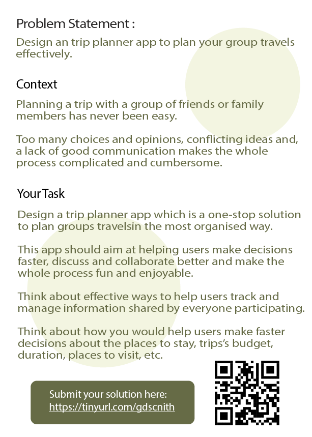 GDSC_NITH's tweet photo. 🚀 Join our thrilling UX Case Study Challenge!
With a prize of 2500 INR💰, the stakes are high, but so are the rewards! 🏆

✅ RSVP here to be eligible for the prize: https://t.co/kT1pN7pUUO

✅ Include your submission here by 13th April 11:59 IST: https://t.co/z1FQ5c1JGA https://t.co/djSDPn14aH