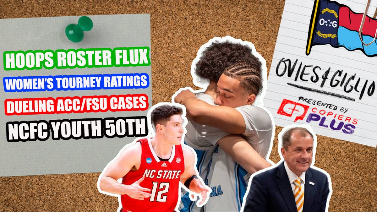 OG 173: Time for Triangle hoops roster changes | Women's Tournament ratings success | 'Race to judgement' for ACC & FSU w/ @mckenzielaw | Finding America in a minor league ballpark | 50 years of @NCFC_Youth 📺: youtu.be/PwnHQ0icO4E 📻: link.chtbl.com/OGMedia