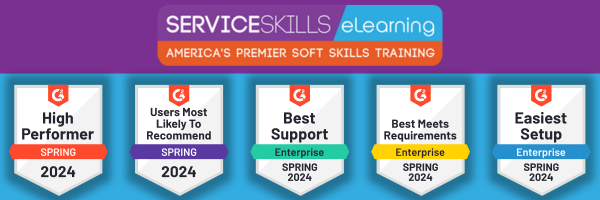 Don't take our word for it...listen to what our customers say! ServiceSkills is a high performer for small, mid-market, and enterprise companies for good reasons!  hubs.ly/Q02sq7-10
#softskills #employeedevelopment #onlinetraining #customerservicetraining