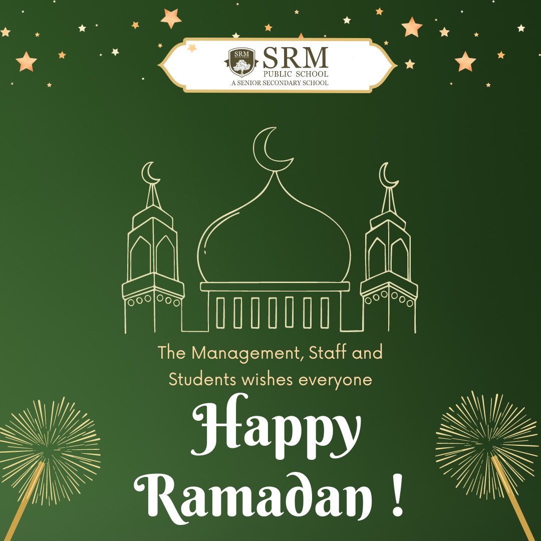 May the magic of this Eid bring happiness, peace, and prosperity to your life.  
 Eid Mubarak to you and your loved ones, from The SRM Public School.
#srmpublicschool #srmps #srm #ramzanmubarak #eid #ramzan #festive #ramzanspecial #wishes #happiness #peace #celebration #ramadan