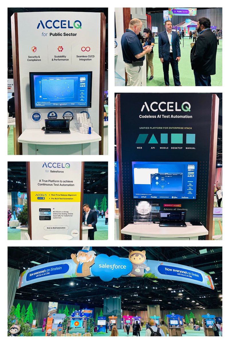 ACCELQ's tweet image. Energy is palpable at #SalesforceTour DC!
Our team is buzzing with excitement to showcase ACCELQ's leadership in #PublicSector.
Make sure you swing by booth 101 at the heart of the campground to dive deep into the world of #Codeless #AI #Automation!
See you there!