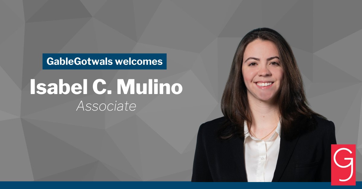 GableGotwals is pleased to announce that Isabel Mulino has joined the Tulsa office as an associate. Her practice focuses on commercial litigation and governmental relations. ow.ly/GNyy50RcppE