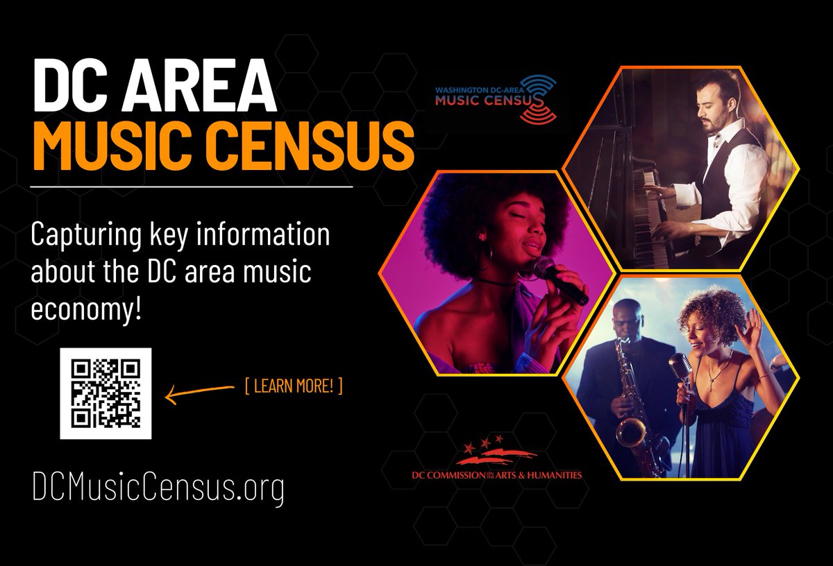 For our friends within the local DC/DMV area who participate in the music industry in any capacity, we encourage you to take the DC Music Census: dcmusiccensus.org @TheDCArts research.net/r/Dc2024a #DCMusicCensus #MusicCensus #DCMusic #DCMusicians #DCArtists #DCArts