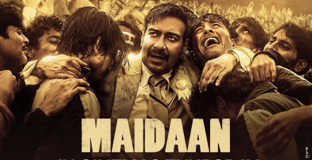 #Maidaan 1st Half: OUTSTANDING. 

#AjayDevgn is simply Terrific. Probably his Best ever performance loading. Great blend of emotion & drama. If second half goes well then no can stop this film. 👌👌#MaidaanReview