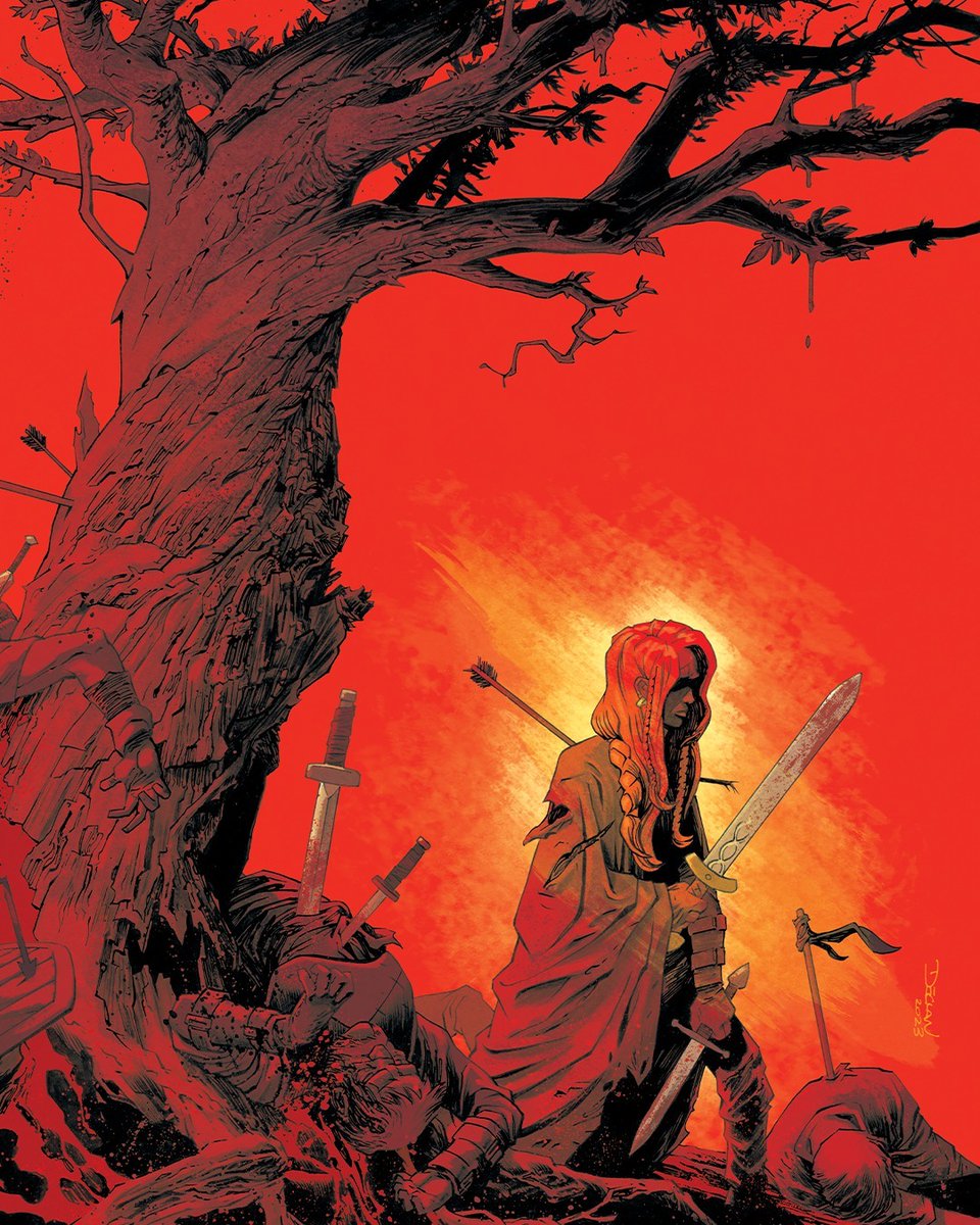 When the past comes knocking, pick up your sword and try again! ⚔️ The first issue of our newest fantasy adventure series, When The Blood Has Dried, is now available at your favorite LCS! W: @m_gearoid A: @DanielRomerou L: Becca Carey CVR A: @Marco_Rudy CVR B: @declanshalvey