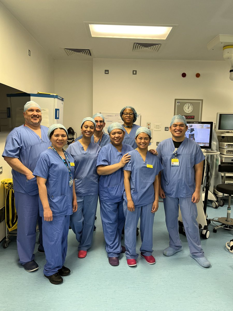 Thanks to the amazing ophthalmology team @enherts I joined them to watch 8 patients having their cataracts removed and their site restored this morning. Special thanks to Miss Shafi.