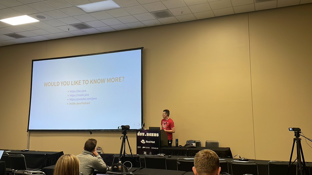 Hey @devnexus, Join us in room 305 to learn all the great changes in #Java22 and beyond with @BillyKorando 😎!!!