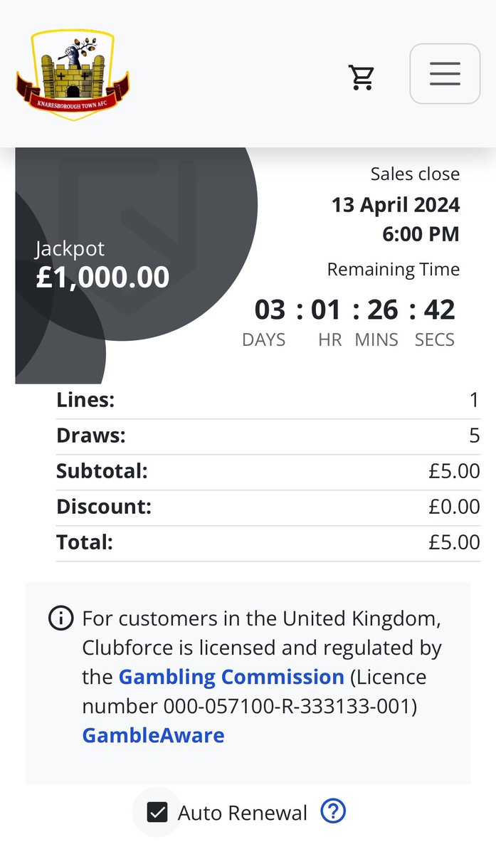 Knaresboy's tweet photo. @Knaresborough Town FC lottery draw on Saturday 13 April, a Jackpot prize of £1000. Min payment £5 for 5 weekly draws. 1 line x 5 weeks (£1/line/week)
Visit https://t.co/yBd77oqKlm
click ‘Enter our Lottery ‘ https://t.co/SFQ7aDJHIF