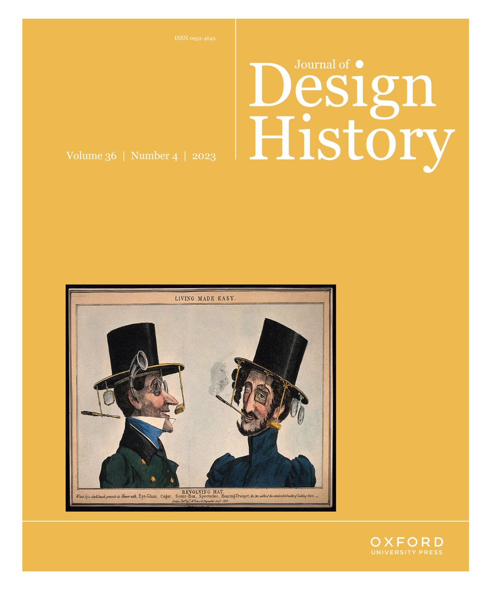 The newest issue of the Journal of Design History is now available online. Read it now at: academic.oup.com/jdh/issue 

#JournalOfDesignHistory #DesignHistory