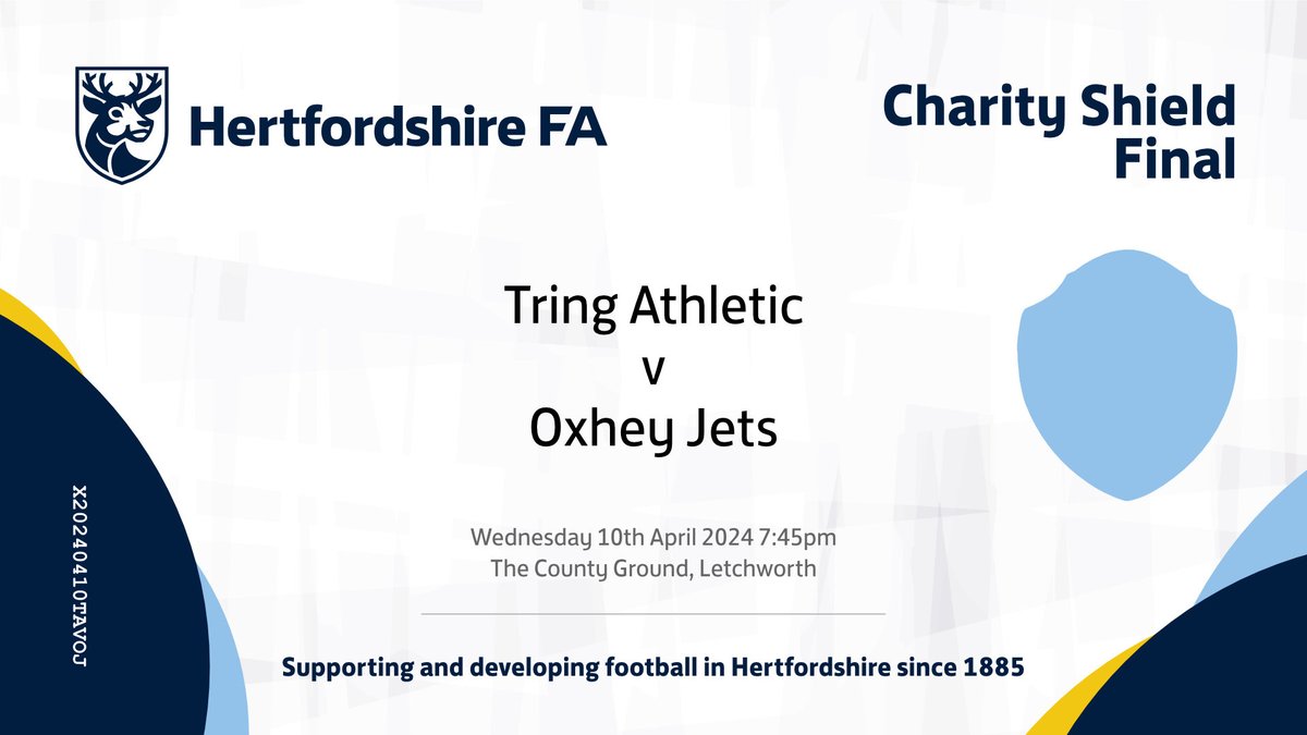 Tonight we host the 94th final of the Charity Shield, the first to take place since 2019. Join us to see if Tring Athletic or Oxhey Jets emerge victorious, all while helping to raise funds for good causes. Programme available to download here ▶️ bit.ly/HFA-CCP
