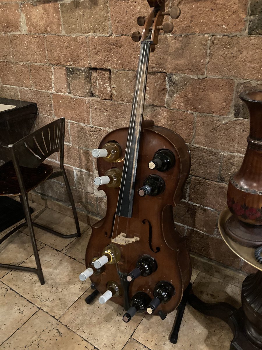 Spotted this afternoon in a charming local tapas bodega in #barcelona. I am conflicted - I love the cello but I also love wine…. Perhaps this is a design feature to please inhospitable airlines, with built-in bribes?