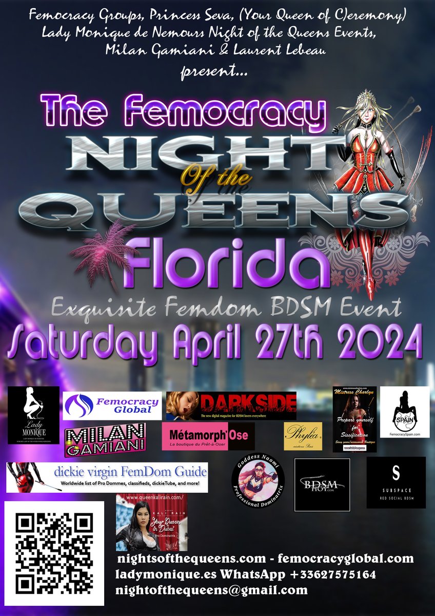 REMAINS 10 DAYS to book your participation at our regular prices for FEMOCRACY NIGHT OF THE QUEENS Florida Sat April 27th 2024! After what those prices will change!!! direct reservation here nightsofthequeens.com/booking-payment We can't wait to see and meet you ;-) @FemocracyZ…