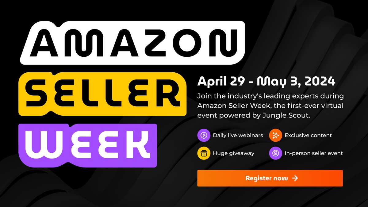 🎉Get ready to elevate your Amazon business with our first-ever #AmazonSellerWeek, a week-long virtual summit led by industry experts designed to educate, empower, and celebrate sellers. Register today ➡️ bit.ly/3VPW74b

More info🧵

#AmazonSellerWeek #registernow