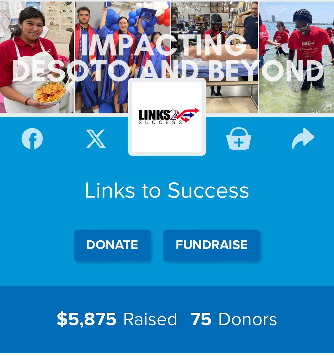Less than 30 mins left to have your donations to @Links2Success matched! We are so close to raising $6000, will you help get us there? The Giving Challenge ends today at noon! Donate here: givingchallenge.org/organizations/… #GivingChallenge2024