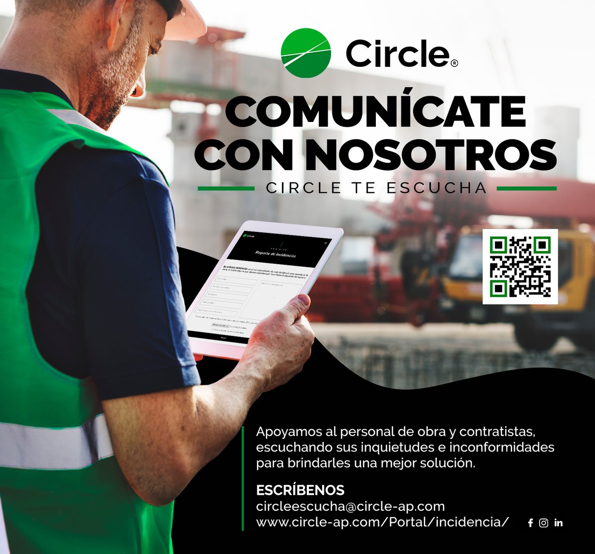 CircleAP's tweet image. ¡En Circle, cada voz cuenta! Sabemos que el éxito de nuestros proyectos depende del esfuerzo y dedicación de todo nuestro equipo, incluyendo al personal de obra y contratistas. Juntos, construimos un ambiente de trabajo donde todos podemos prosperar. 🛠💡