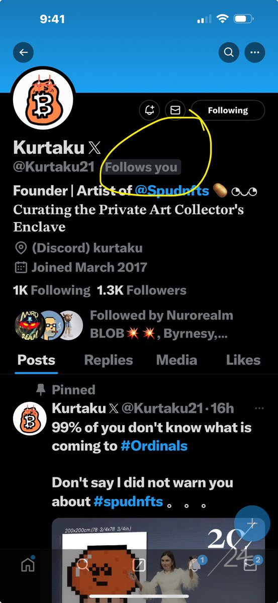 OxbeastEth's tweet image. @Kurtaku21 the mastermind behind @Spudnfts followed my account

NGL I’m fan Boying just a bit

#SpudLife