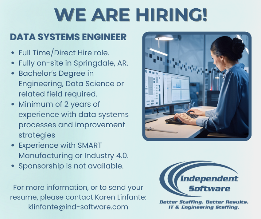 ISESInc's tweet photo. Please contact Karen Linfante: klinfante@ind-software.com for more information on this direct hire/on-site role. Sponsorship is not available: https://t.co/07TiH0ILPX
#datasystems #dataengineer #datascience #matlab #statistics #azure #SQL #ITjobs #engineering #womenbusiness https://t.co/0LR9Lzl8wy