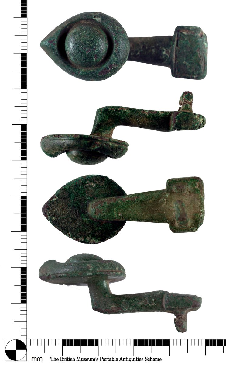 Yet another rarity! Few double-headed button & loop fasteners have been published & only c.22 have been recorded @findsorguk. Most are from northern counties. The restricted distribution may reflect a regional identity specific to the north. #FindsFriday finds.org.uk/database/artef…