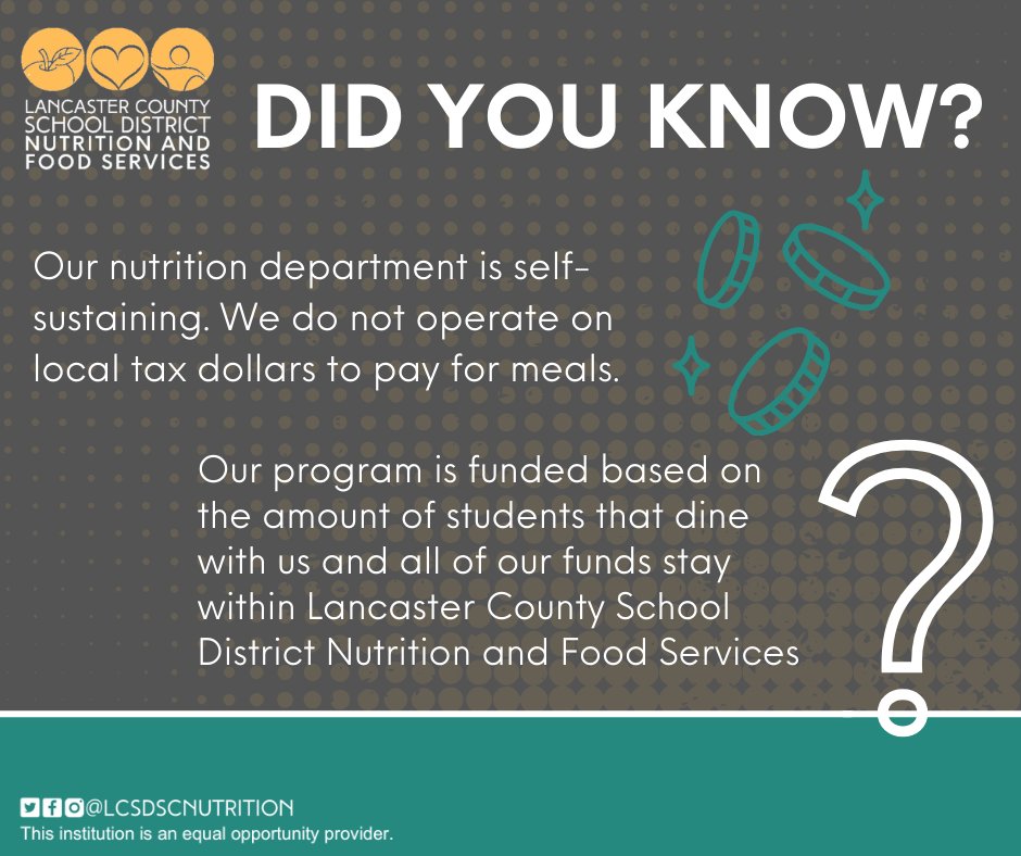When students dine with us, they help support our nutrition program. 💛 💚 🩶

@LancasterCSD_Sc #LancasterSC #LancasterSouthCarolina #Lancaster #SCschools #LancasterCounty