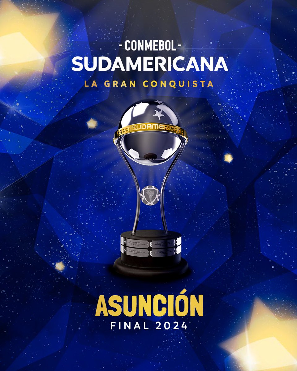 🚨 Por segunda vez, Asunción será sede del ⚽partido final de la Copa Sudamericana. #LaGranConquista 2024 tendrá su emocionante desenlace en Paraguay🏆🇵🇾