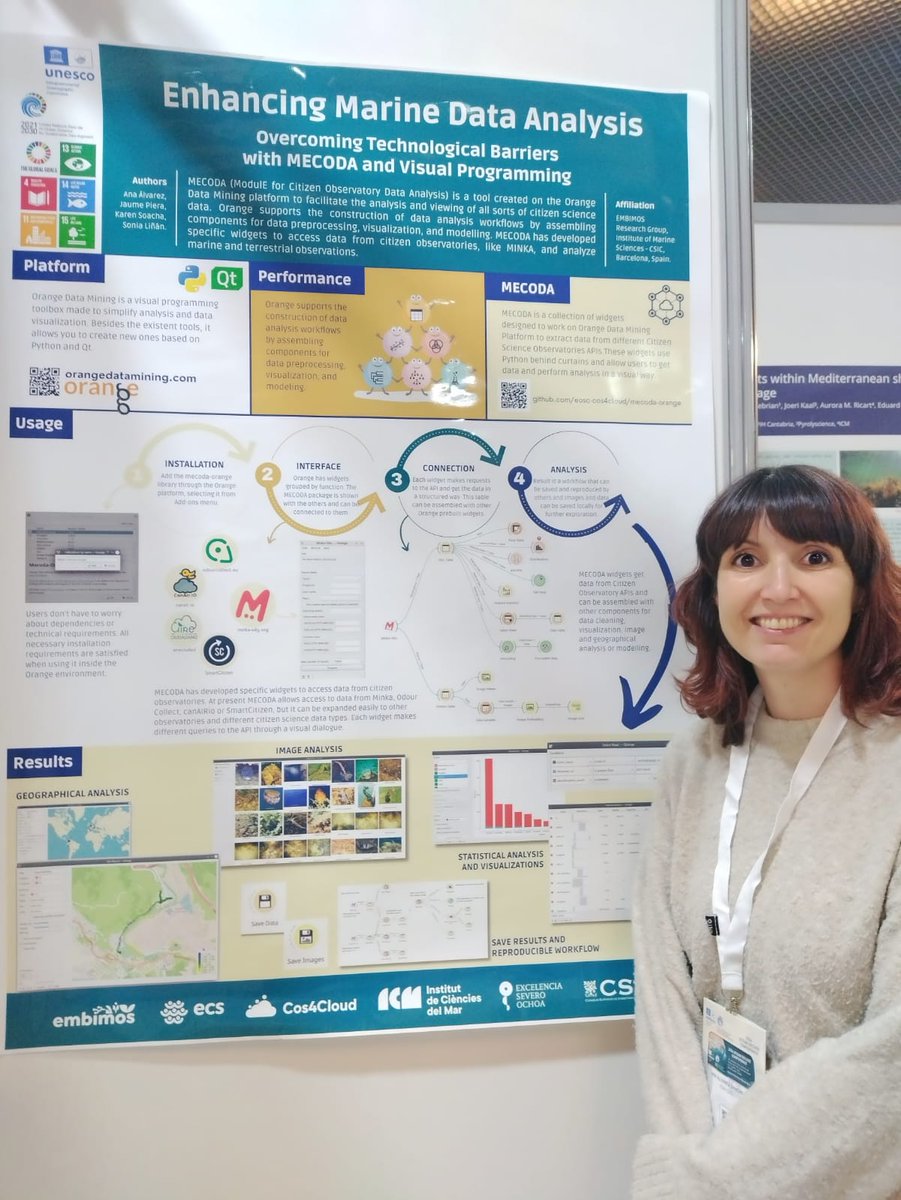🌊 Exciting times at the International Convention Center in #Barcelona as we dive into the #OceanDecade! Our team showcased three posters today, highlighting our commitment to ocean conservation and sustainable practices with #CitizenScience Let's make waves together! 🐋