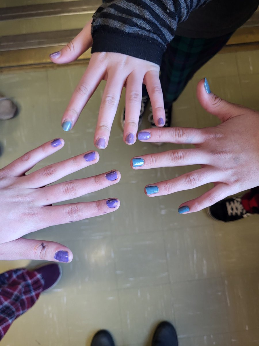 Our bulldogs took a stand against gender stereotypes today by wearing nail polish! A-polish (abolish) gender norms and just be yourself!  #apolishgendernorms