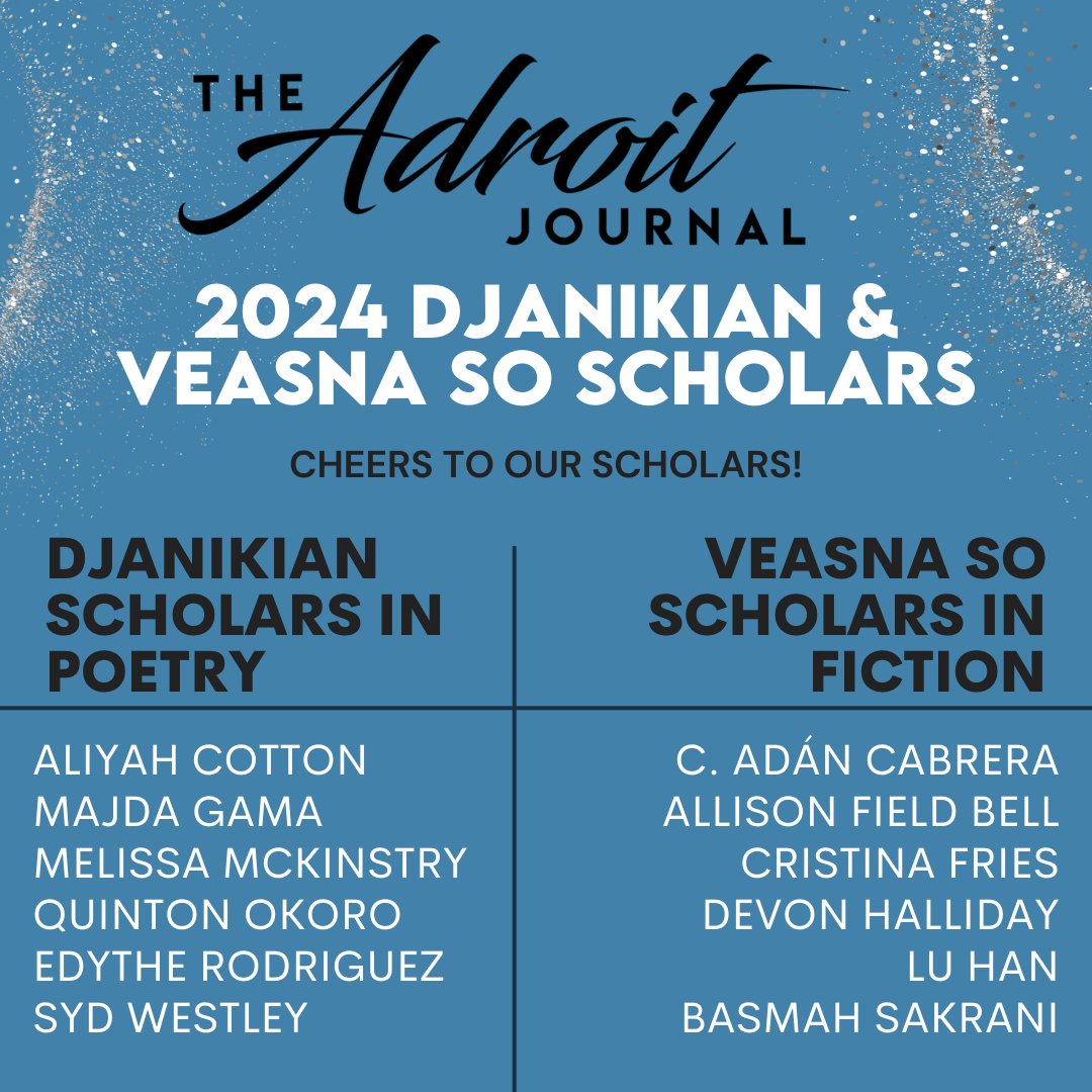 We're so excited to announce our 2024 Djanikian and Veasna So Scholars!💫