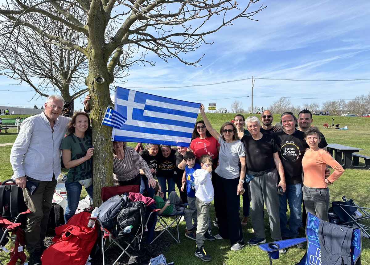 The museum saw guests from around the world for the eclipse! Canada, England, Sweden, and Greece to name a few. Below, a family from Thessaloniki, Greece gathered round to celebrate after viewing the eclipse together. Where was the farthest traveler from you heard about?