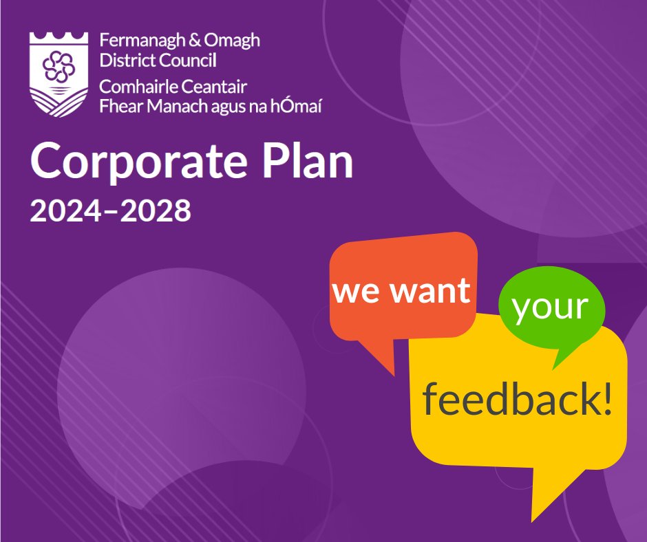 ❗❗#HaveYourSay - consultation closes in 2 days❗❗ #FODC needs you to tell us what you want to see in #Fermanagh & #Omagh over the next 4 yrs. Visit our online survey & #HaveYourSay on the draft Corporate Plan 24–28▶️ bit.ly/3IUhycK