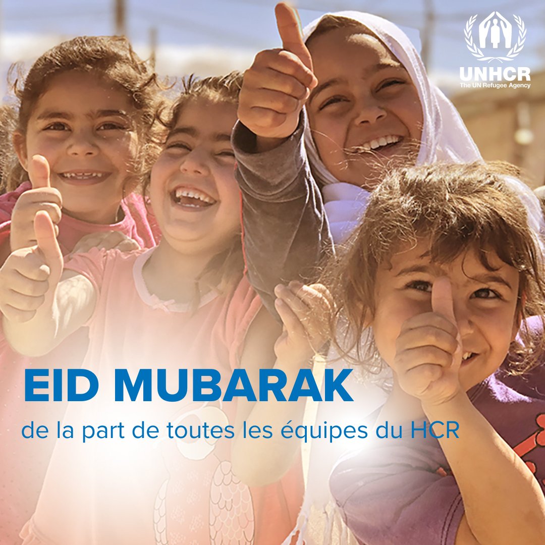 Eid Mubarak à tous ceux qui le célèbrent ! 🕌 De nombreuses familles de réfugiés du monde entier fêteront aujourd’hui loin de chez elles et de leurs proches. Nous nous souvenons et honorons leur résilience aujourd’hui. #ChacunCompte #Aveclesréfugiés