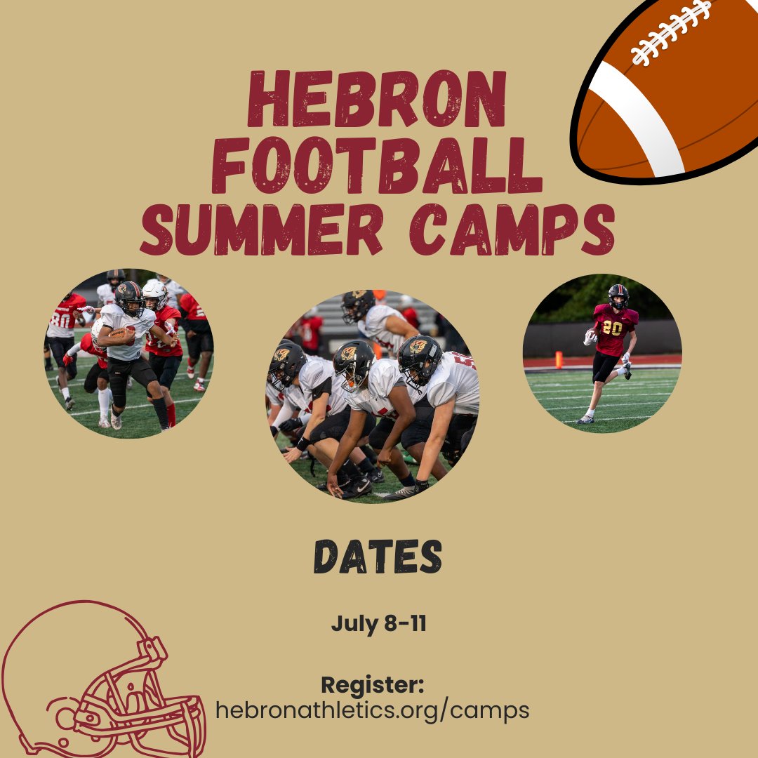 Mark your calendar for our football summer camps📅🏈