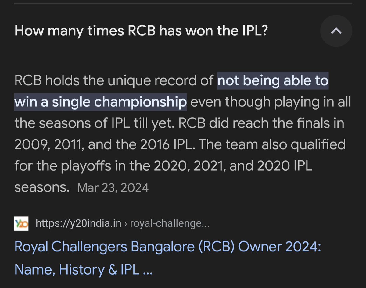 RCB is one of the most liked teams but not able to convert it into a Win 🤔 #IPL24