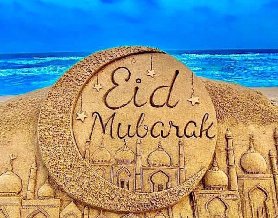 #EidMubarak .
One of My SandArt at Puri beach.