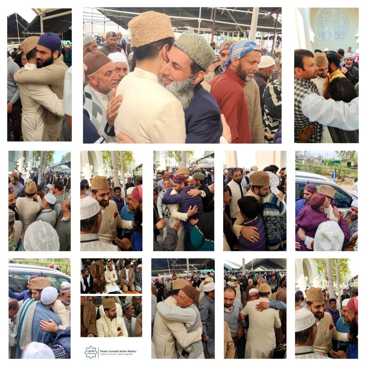 Some more glimpses from exchanging Eid greetings with associates at Dargah #Hazratbal this morning.

May Allah SWT bless our large extended family!